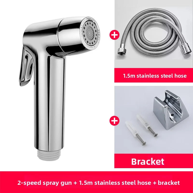 Bathroom accessories, handheld water toilet, dispenser, sprayer, flexible spring shower head, explosion-proof hose, cleaning set