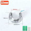 Wardrobe Hanger Rod Fixing Holder Stainless Steel Flange Seat Curtain Rod Tube Hook Fixed Support Bracket Bathroom Hardware