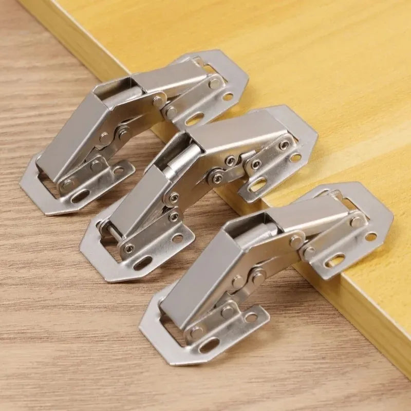 16-2Pcs Cabinet Hinges Adjustable Mounting Plates for Framed or Frameless Doors Soft Close  90 Degree Hinge Furniture Hardware