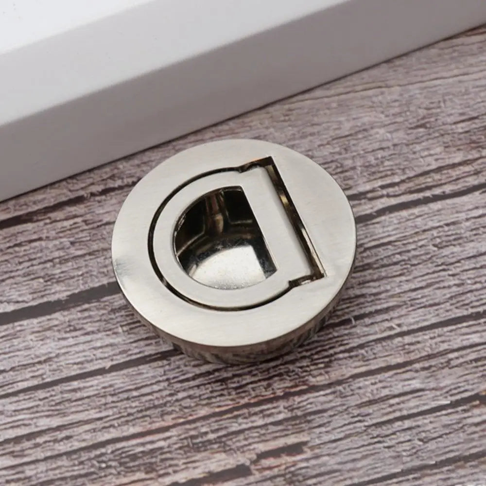 Modern Stainless Steel Door Handles Round Cupboard Tatami Cabinet Handle Pull Wardrobe Recessed Door Knob Tatami