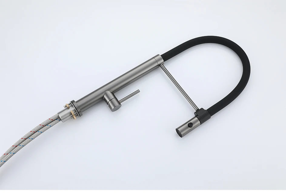 Kitchen Faucet Sink Faucets Rubber Pull Down Stream Sprayer Taps Stainless Steel 304 Rotatable Kitchen Mixer Water Tap Crane