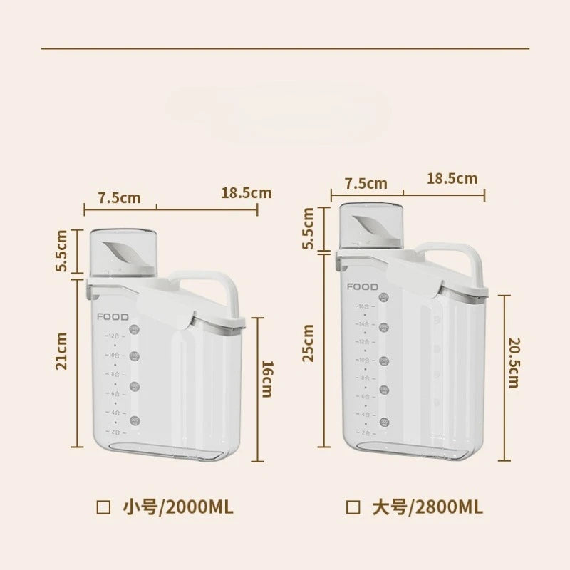 Airtight Food Storage Containers Cereal Dispenser Cereal Container Storage Box Rice Dispenser Grain Dispenser Kitchen Organizer