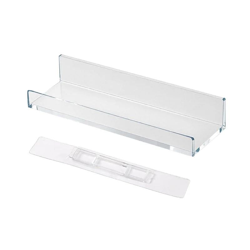 Bathroom Shelf Makeup Storage Organizer  Rack Self Adhesive No-drill Shelves Wall Shampoo Rack Shower Shelf