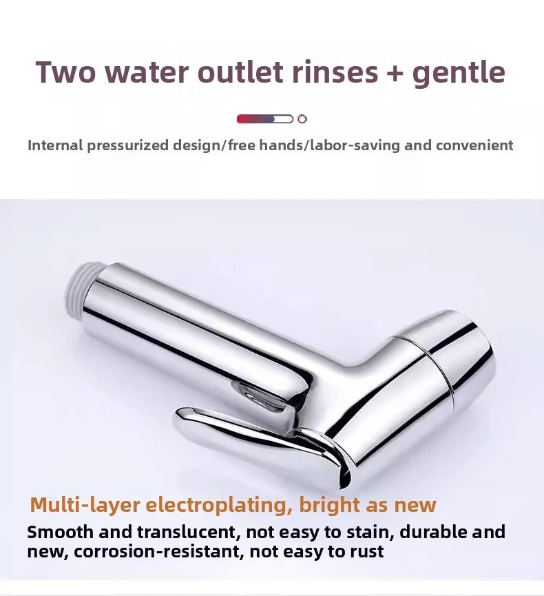 Bathroom accessories, handheld water toilet, dispenser, sprayer, flexible spring shower head, explosion-proof hose, cleaning set