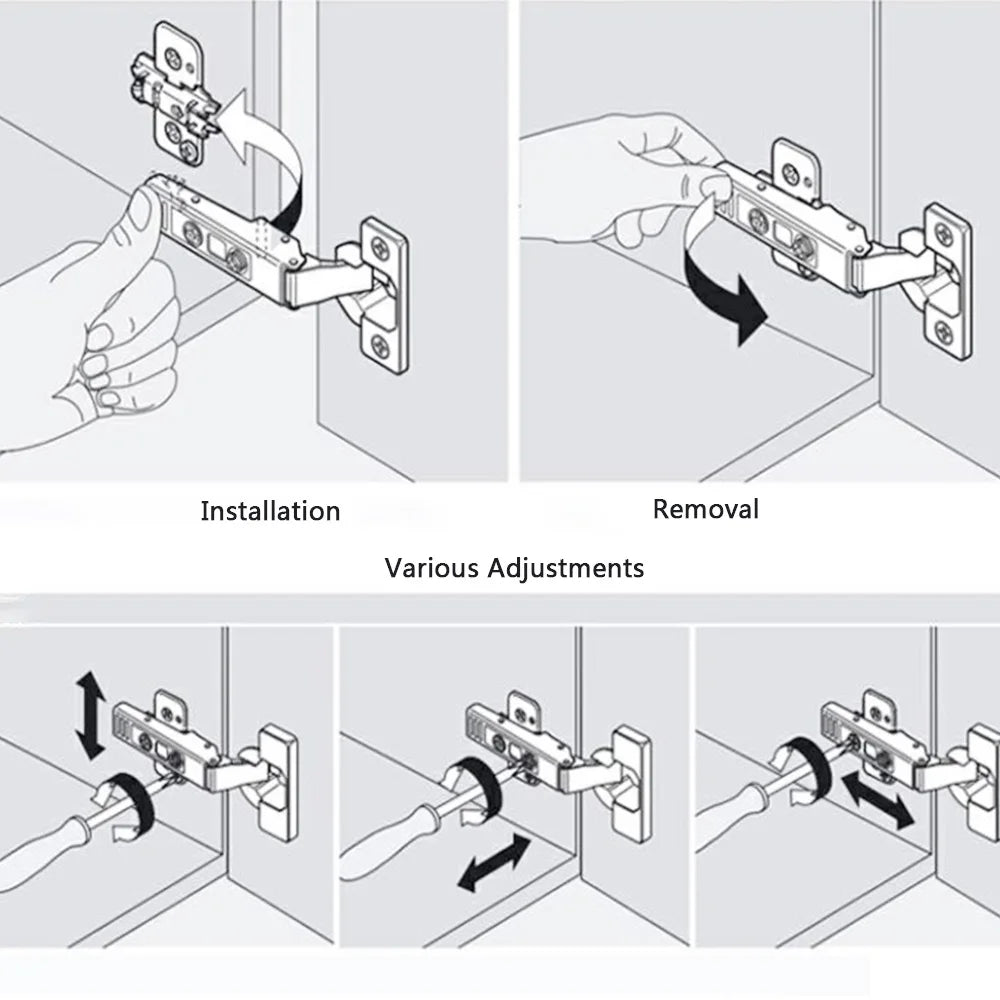 Cabinet Door Hinge Damper Buffer Soft Quiet Closing For Blum Hinge Kitchen Cupboard Wardrobe Furniture Hardware 3 Sizes Optional