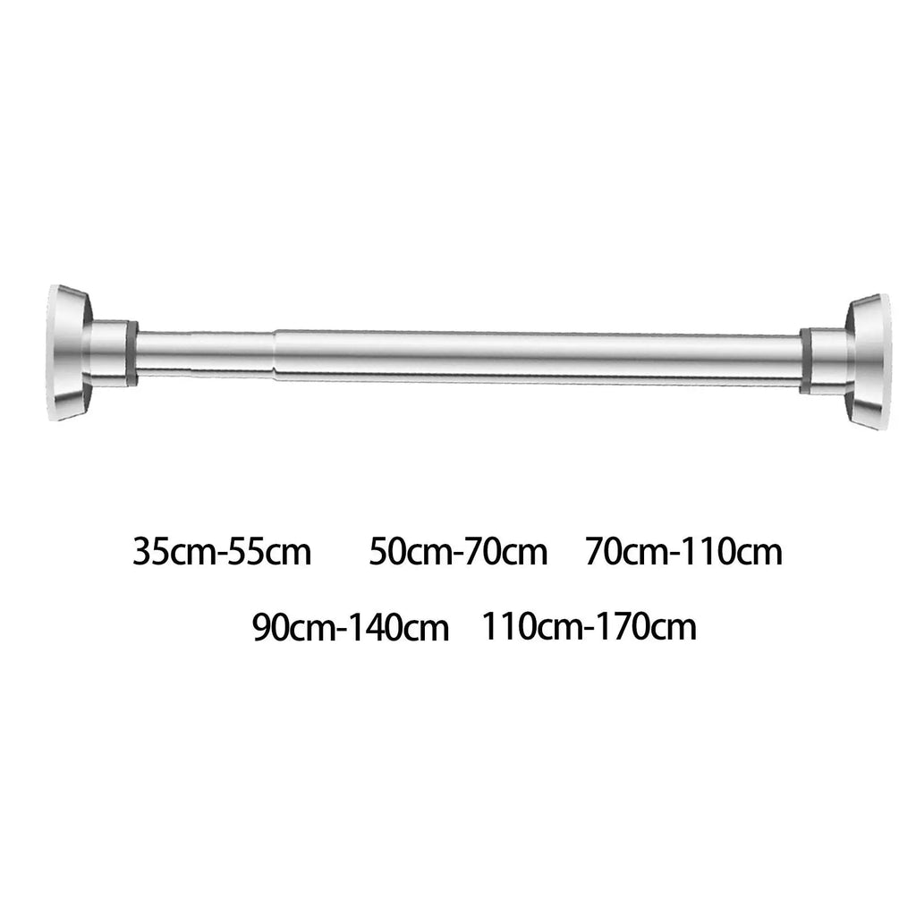 Telescopic Clothing Rod Clothes Hanging Rod Support Rod Clothes Hanger for Bedroom Laundry Room Wardrobe Cabinets Home