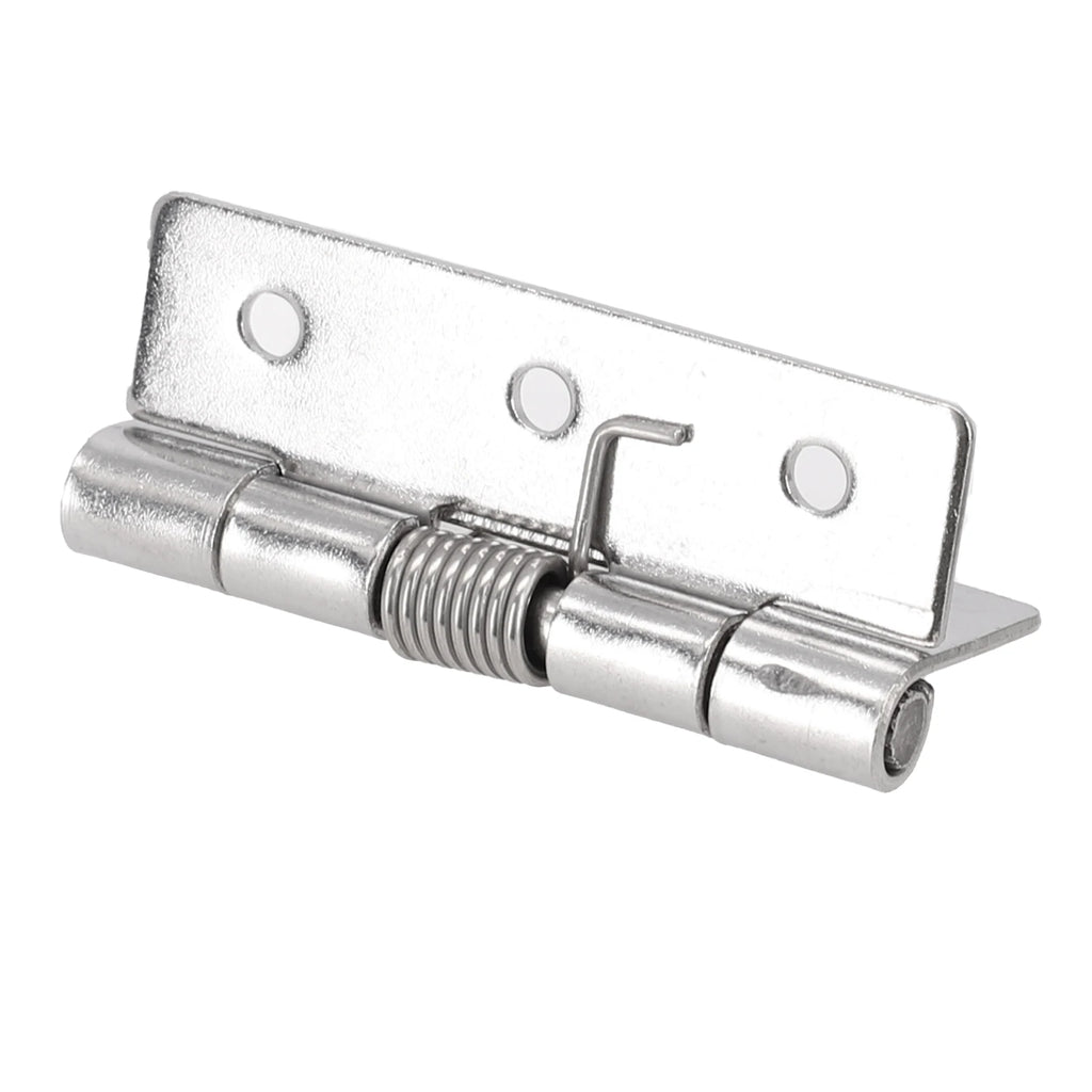 2pcs 1/1.5/2/3Inch Silver Spring Door Hinge Stainless Steel Self Closing Design Windows Cabinets Boxes Household Hardware