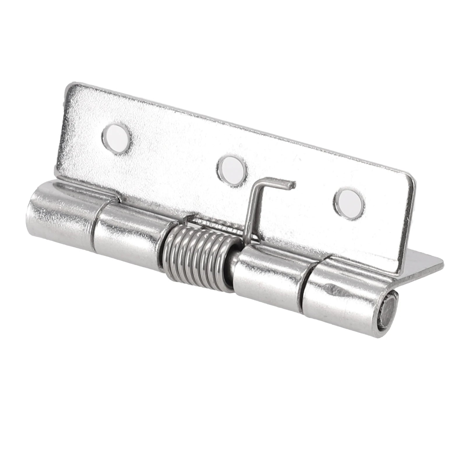 2pcs 1/1.5/2/3Inch Silver Spring Door Hinge Stainless Steel Self Closing Design Windows Cabinets Boxes Household Hardware