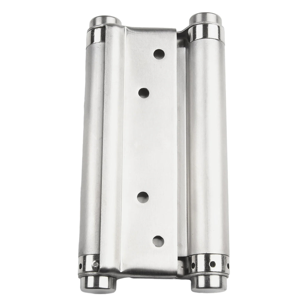 Double Spring Hinge Two-Way Free Door Hinge Stainless Steel  Automatic Door Closing Garage Door Hinges Fence Dedicated Hardware