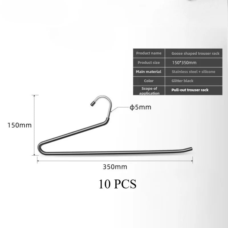Closet shallow closet Slide rail retractable hangers Cabinet hanging rod vertical pull-out top mounted trouser rack free of hole