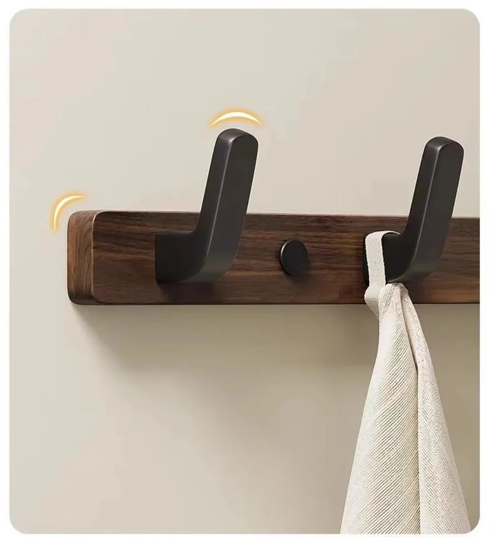 Strong Solid Wood Hook Hanging Clothes Rack Behind The Living Room Door Wall Mount Entrance Hall Towel Hat Hanging Cap Holder