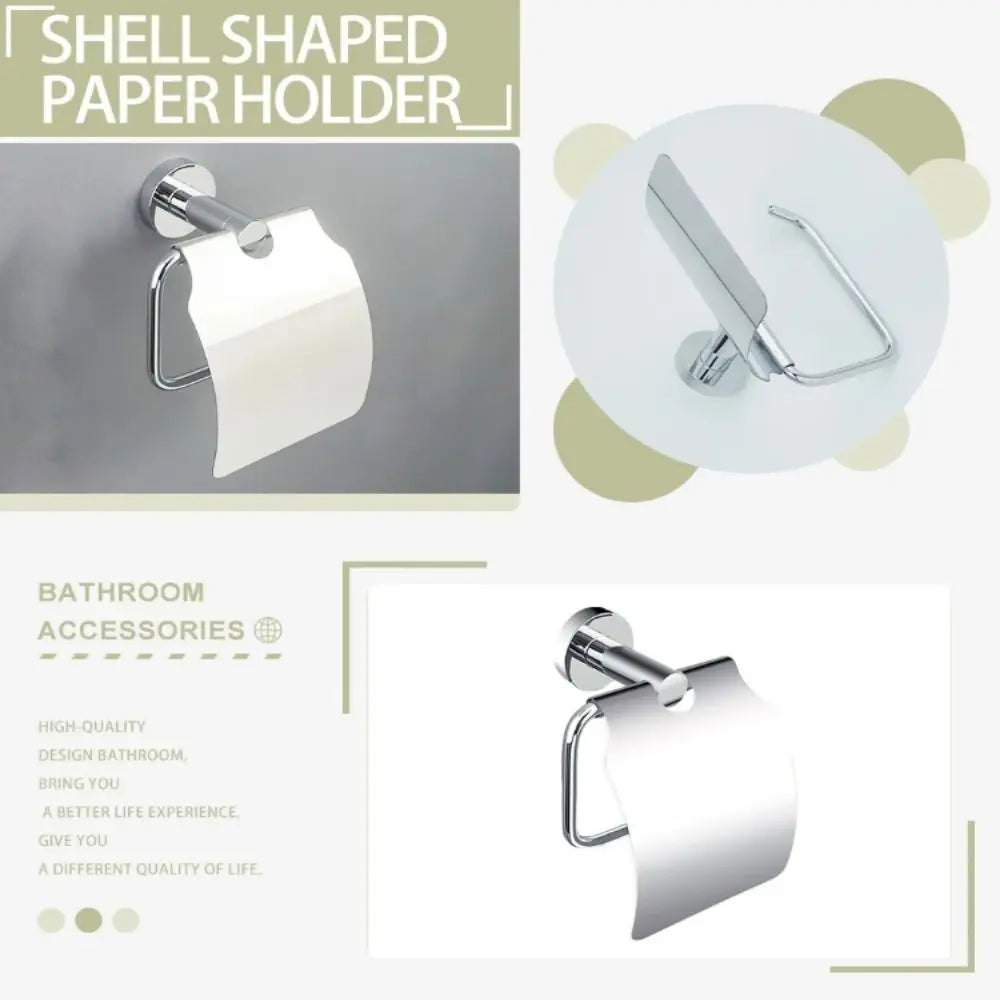 Bathroom Hardware Brushed Nickel Bathroom Accessories 304 Stainless Steel Hook Towel Rack Toilet Paper Holder Toilet Brush