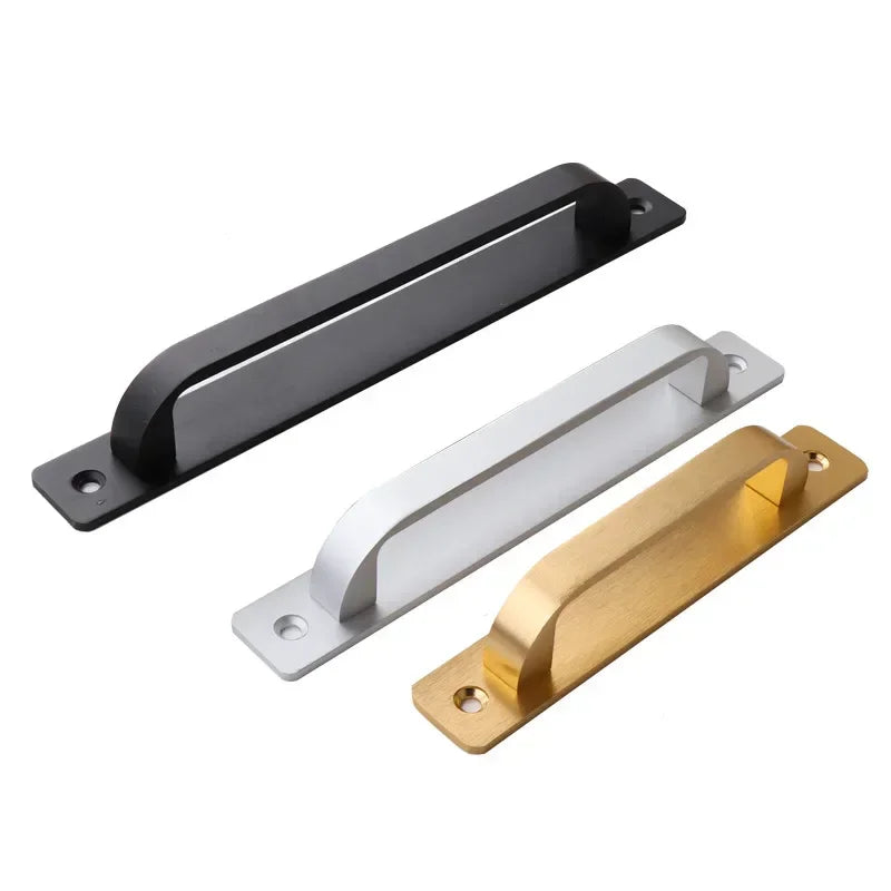 Door/Window Handle Balcony Wooden Sliding Door Handle Golden Aluminum Alloy Warehouse Door Black Kitchen Handle