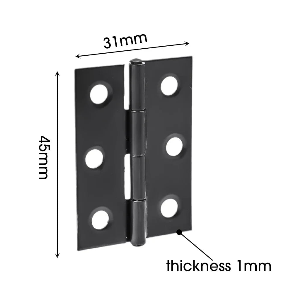 2 Inch Stainless Steel Folding Door Hinges with Screws Cabinet Doors Windows Wooden Box Flat Hinge Home Furniture Hardware