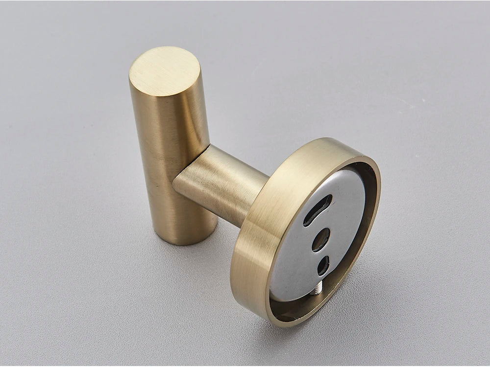 Brushed Gold Bathroom Accessories Towel Bar Bath Robe Hook Bathroom Hardware Set Shelf for Towels Paper Tissue Holder