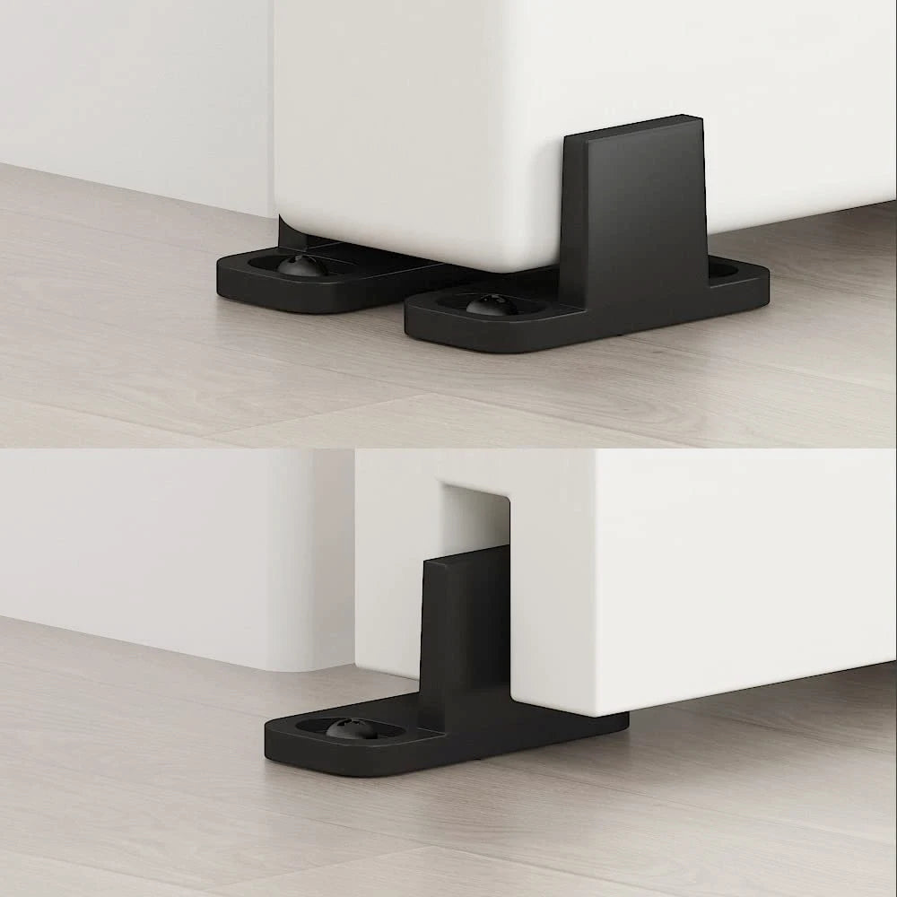 2pcs Sliding Barn Door Floor Guides Closet Door Guides Hardware Plastic Floor Wall Mounted Bottom Track Guide for Sliding Doors