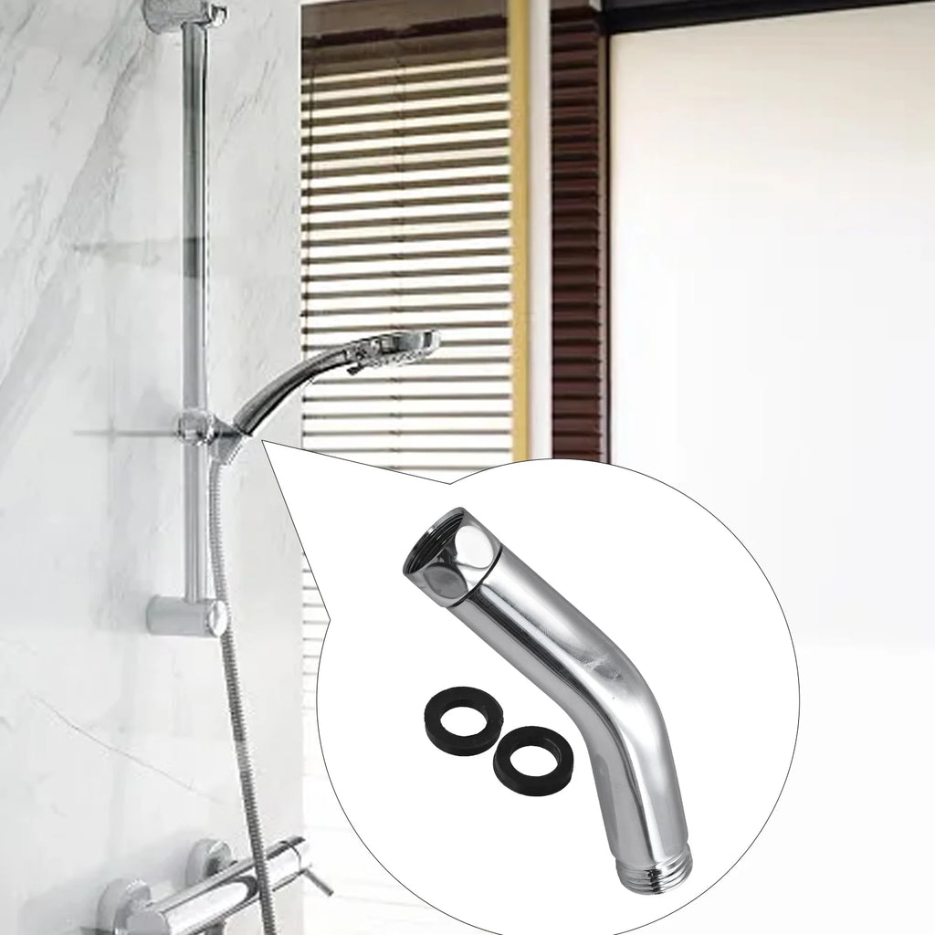 Bathroom Upgrade Chrome Hand Shower Connector Easy Install Shower Head Connector Stainless Steel Hassle-Free Setup