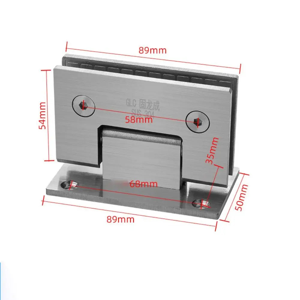 Stainless Steel Bathroom Door Hinges 90°/135°/180° Silver/black/golden Glass Door Bracket Clip Solid Sheet