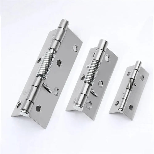 2pcs Self Closing Spring Door Hinge Stainless Steel Hinge For Window Cabinets Jewelry Boxes Automatic Rebound Hardware