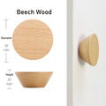 circular button handle modern cabinet handles solid wood home wardrobe drawer cabinet handle single hole wooden handle