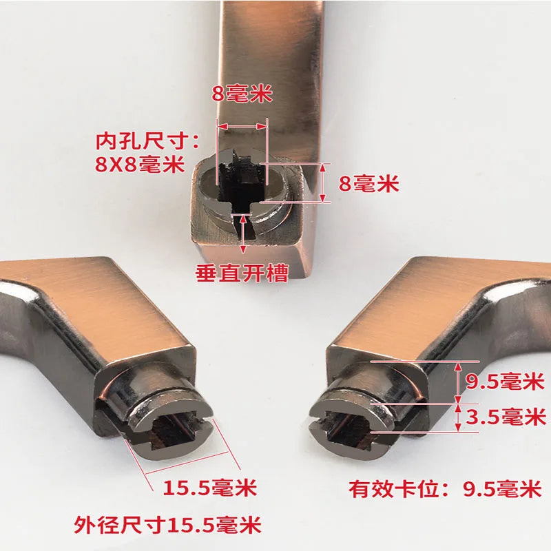 Solid Handle For Anti-theft Door Durable Non Rusting  Thickened Material Household Door Room Bedroom Universal Handle