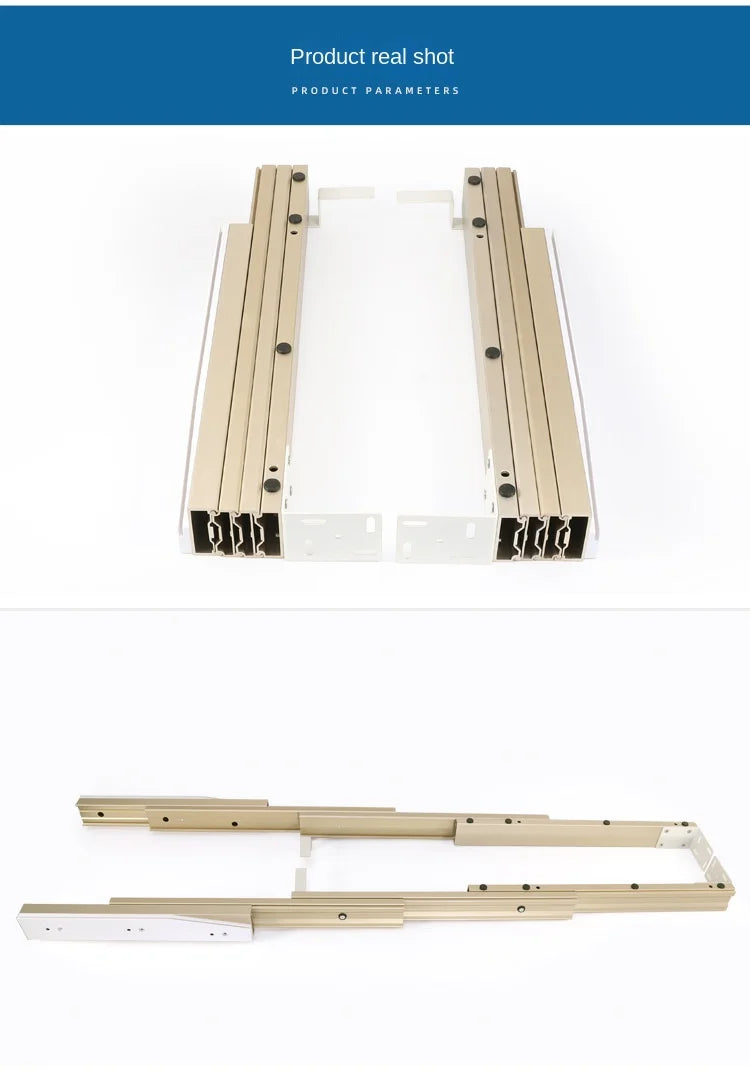 Telescopic Folding Guide Rail  Multifunctional Flat Push  Multi Section Pull-Out Cabinet  Dining Table  Drawer Slide Rail