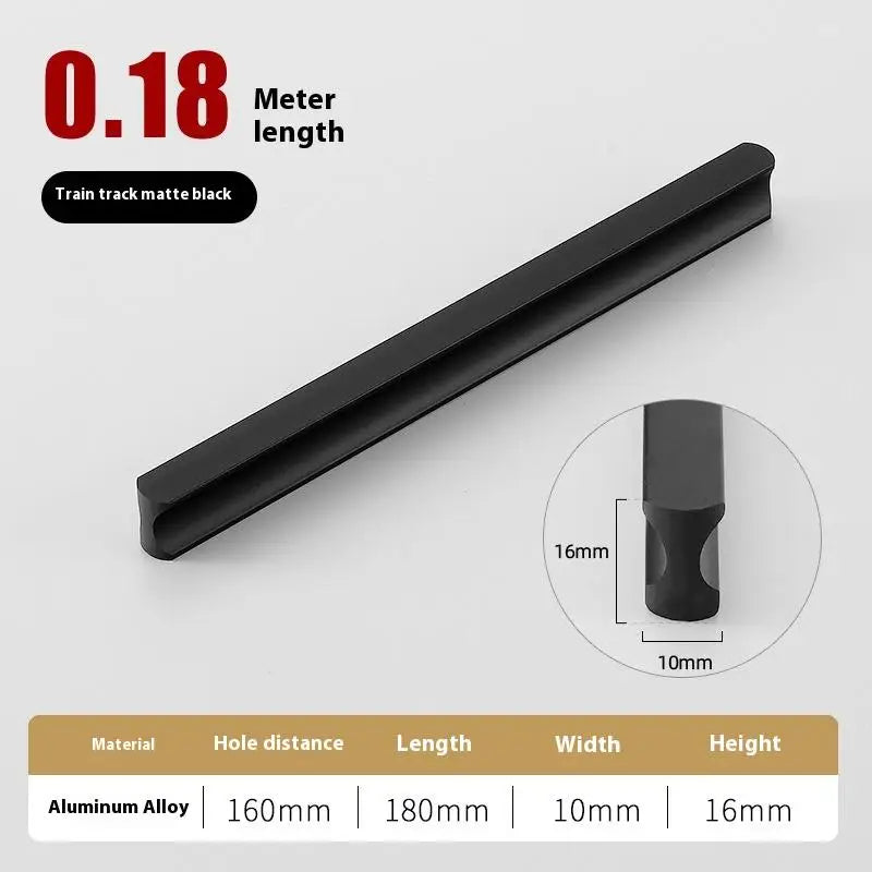 Modern Simple Light Luxury I-Shaped Cabinet Door Handle Extended Round Head Drawer Wardrobe Cabinet Furniture Door Handle