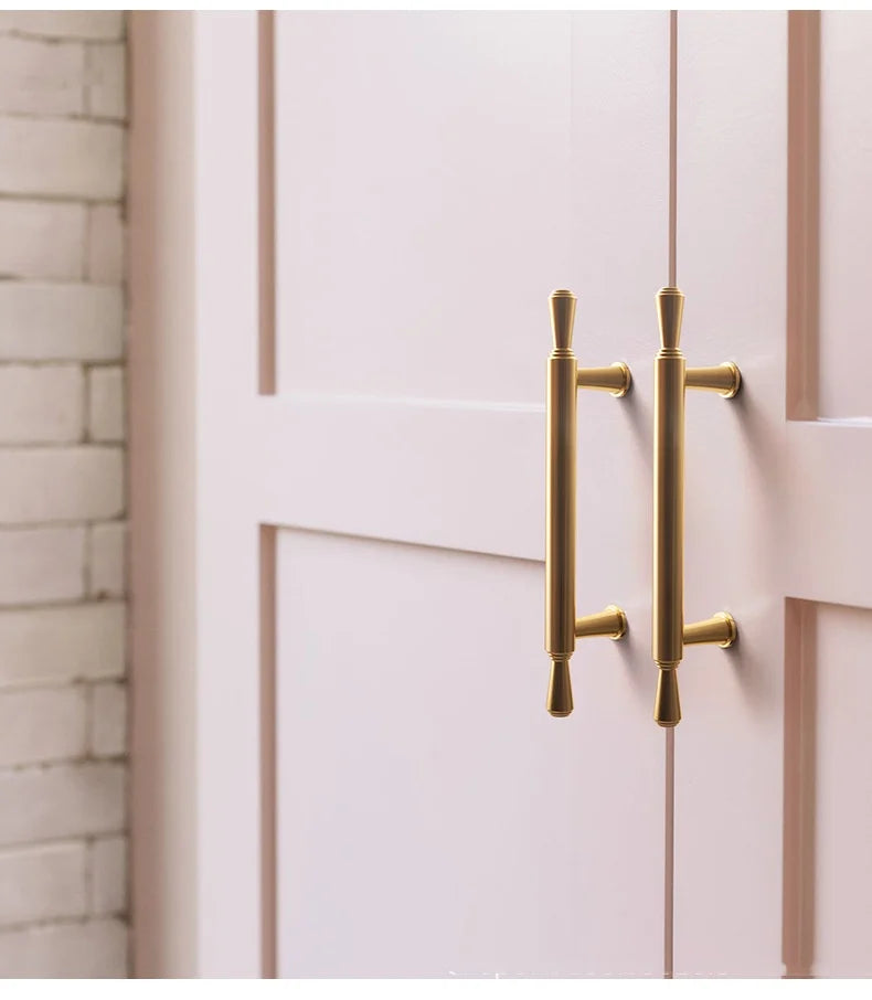 Long Kitchen Cabinet Hardware Cupboard Handles T Bar Furniture Hardware Drawer Pulls Rose Gold Door Handle Kitchen Accessories