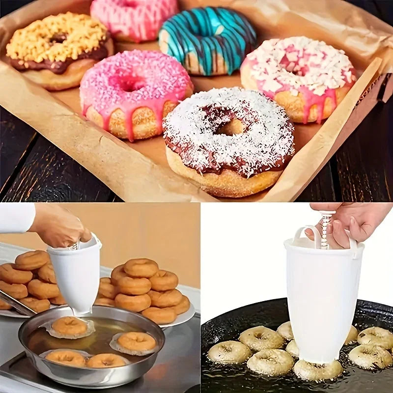 Hot Sale Donut Maker Donut Mould Easy Fast Manual Waffle Dispenser Doughnut Machine Arabic Waffle Plastic Lightweight Deep Fry