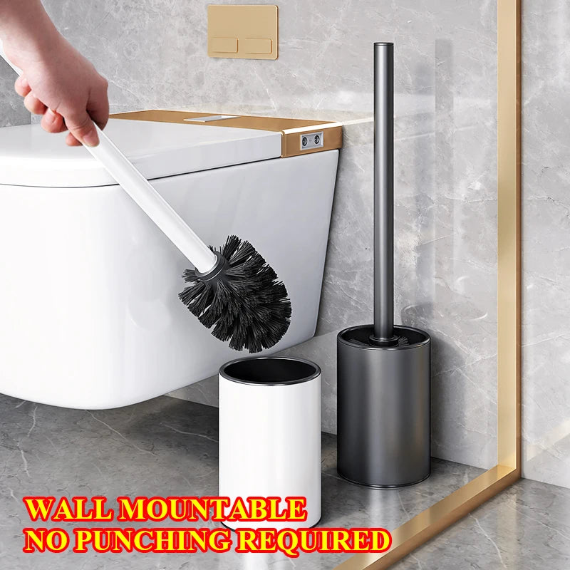 Bathroom Toilet Brush Holder Floor Standing Stainless Steel Toilet Brush WC Cleaning Vertical Bathroom Accessories