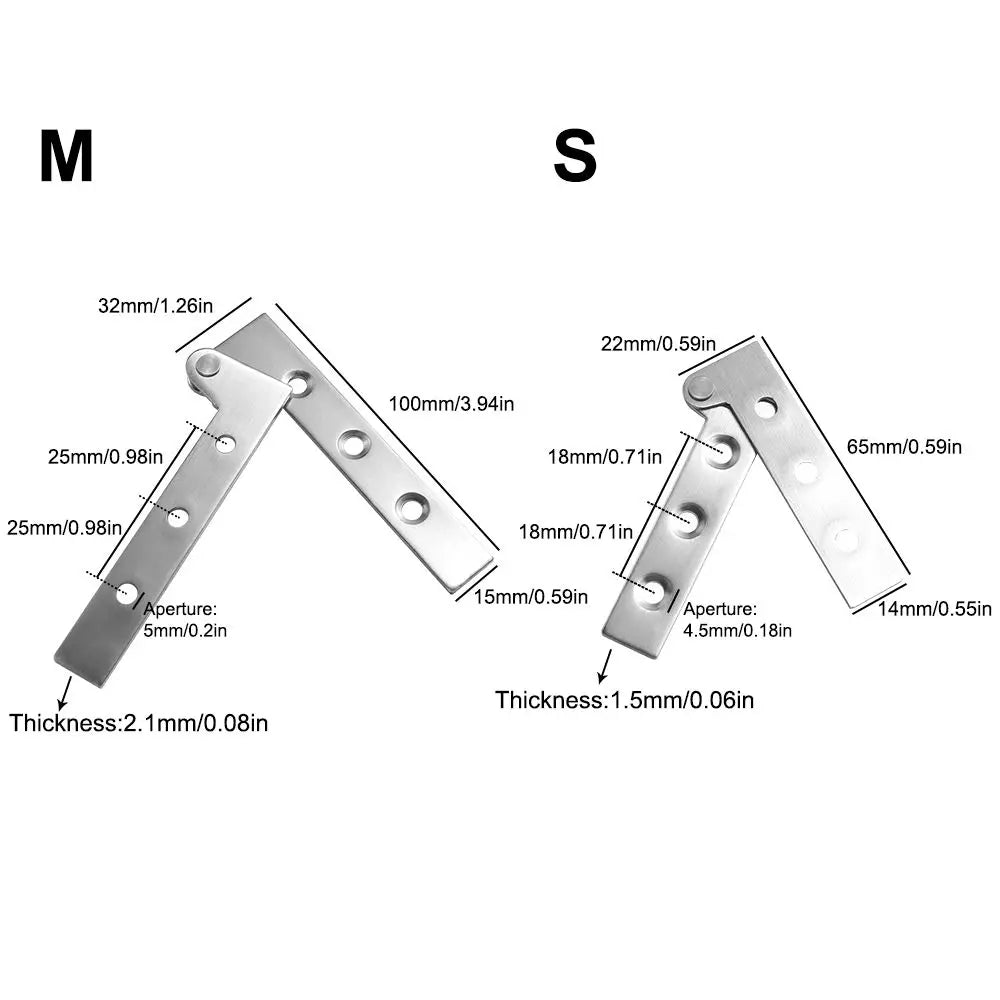 Stainless Steel Connector Door Hinge For Kitchen Cabinet Furniture Supplies Hidden Hinges Window Accessories Home Hardware