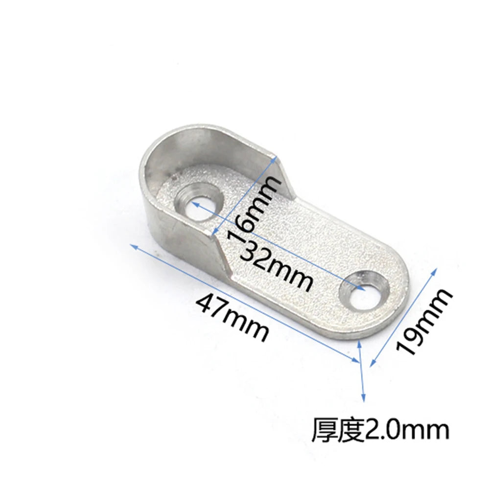 2/4/8pcs Wardrobe Clothes Tube Support Closet Rod Pole End Bracket Thickening Holder 47*19*2mm Closet Brackets