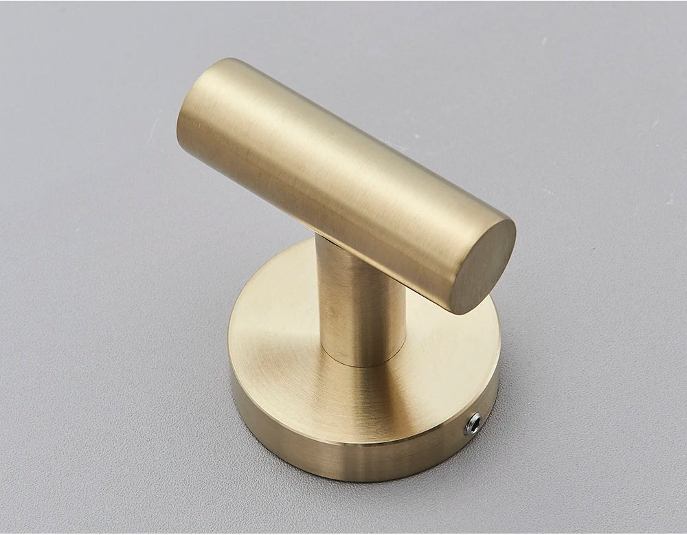 Brushed Gold Bathroom Accessories Towel Bar Bath Robe Hook Bathroom Hardware Set Shelf for Towels Paper Tissue Holder