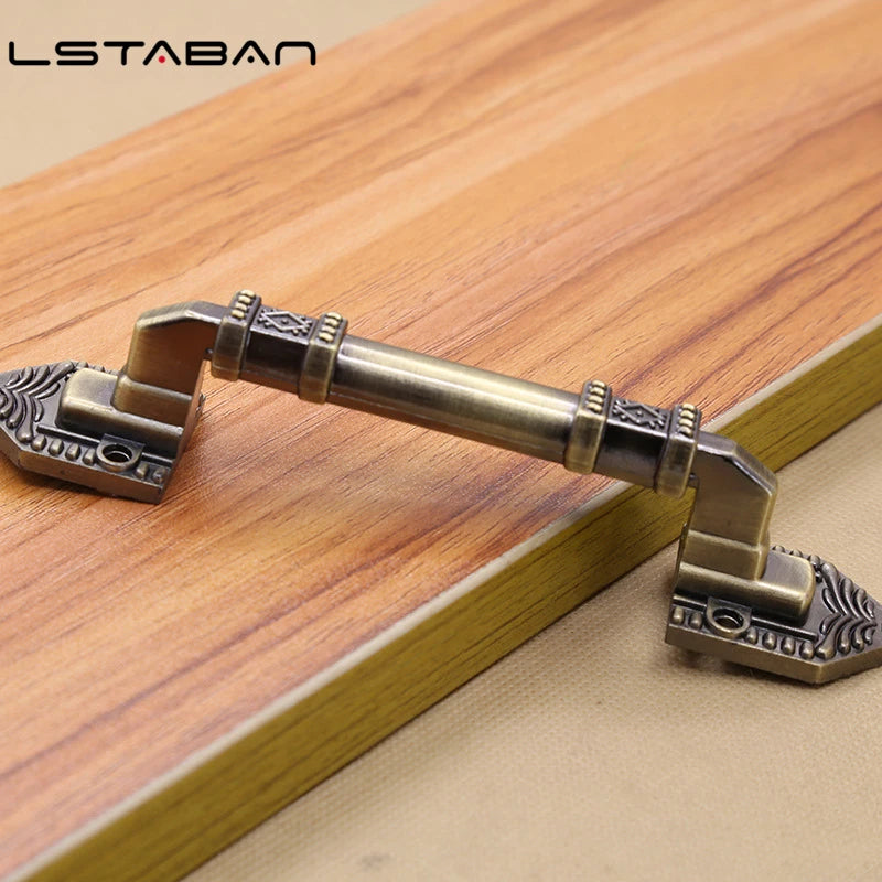 High Quality Decorative Furniture Wood Barn Door Handle Antique Imitate Copper Aluminum Alloy European Drawer Flush Handles