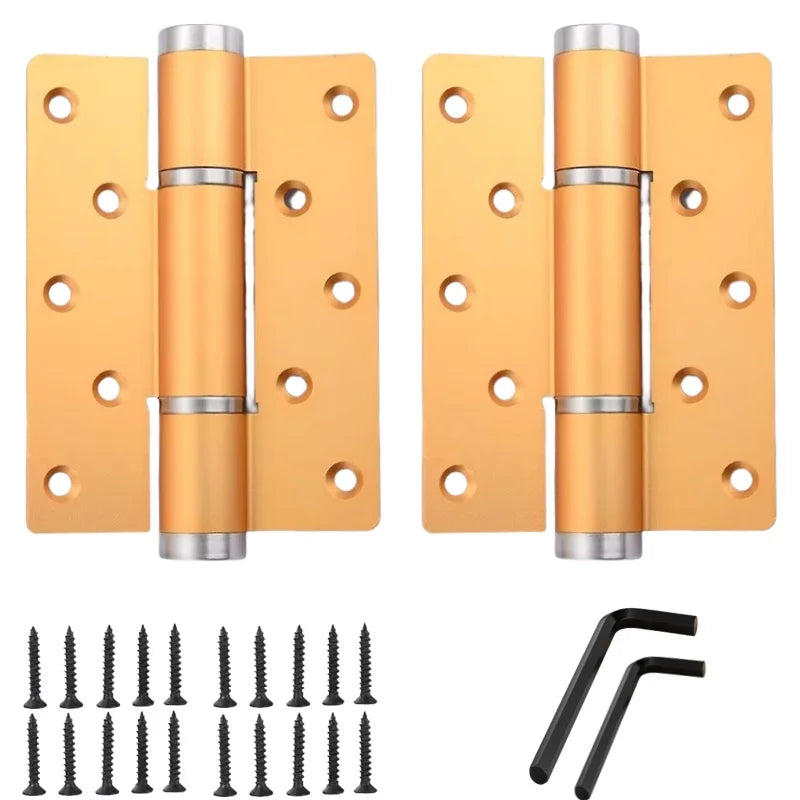 2 Pieces Soft Closing Door Hinge Automatic 90° Positioning Hydraulic Door Closer 5 Inch Adjustable Door Closer Hardware