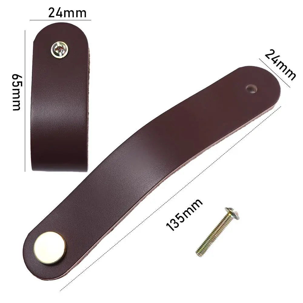 Children's Furniture Hardware Kitchen Wardrobe Cabinet Environmentally Drawer Handle Door Pulls Furniture Knobs Leather Handle