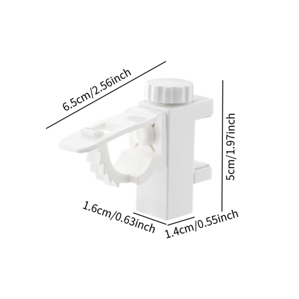 2x Curtain Rod Holders Universal Easy Installation Flexible Curtain Hangers for Restroom Living Room Hotel Bedroom Cabinets