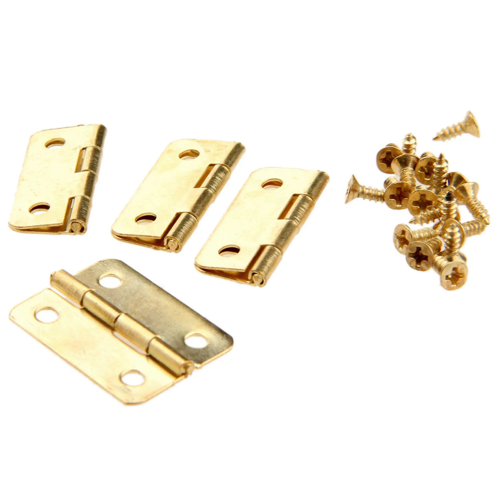 4pcs 24*18mm  Drawer Hinges Kitchen Cabinet Door Hinges for Caskets Jewelry Boxes Furniture Fittings  Furniture Accessories