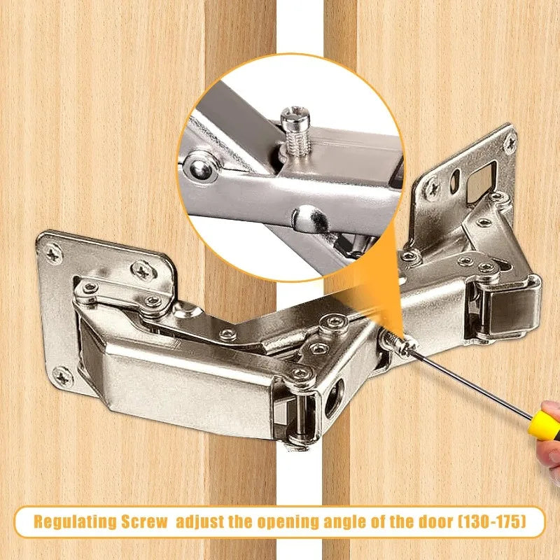 Adjustable Steel Cabinet Hinges 130-170 Degree Hydraulic Soft Close Hinges Kitchen Cupboard Doors Hinge Furniture Hardware