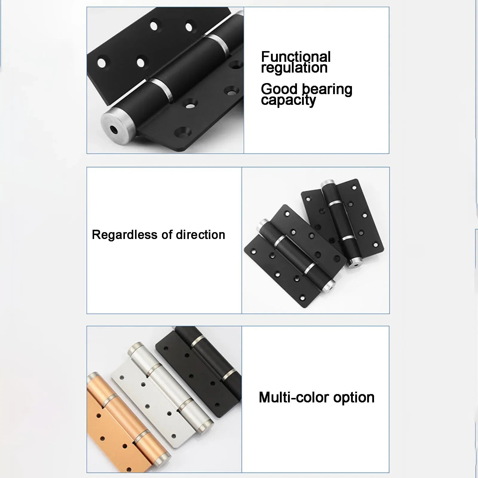 2 Pieces Soft Closing Door Hinge Automatic 90° Positioning Hydraulic Door Closer 5 Inch Adjustable Door Closer Hardware