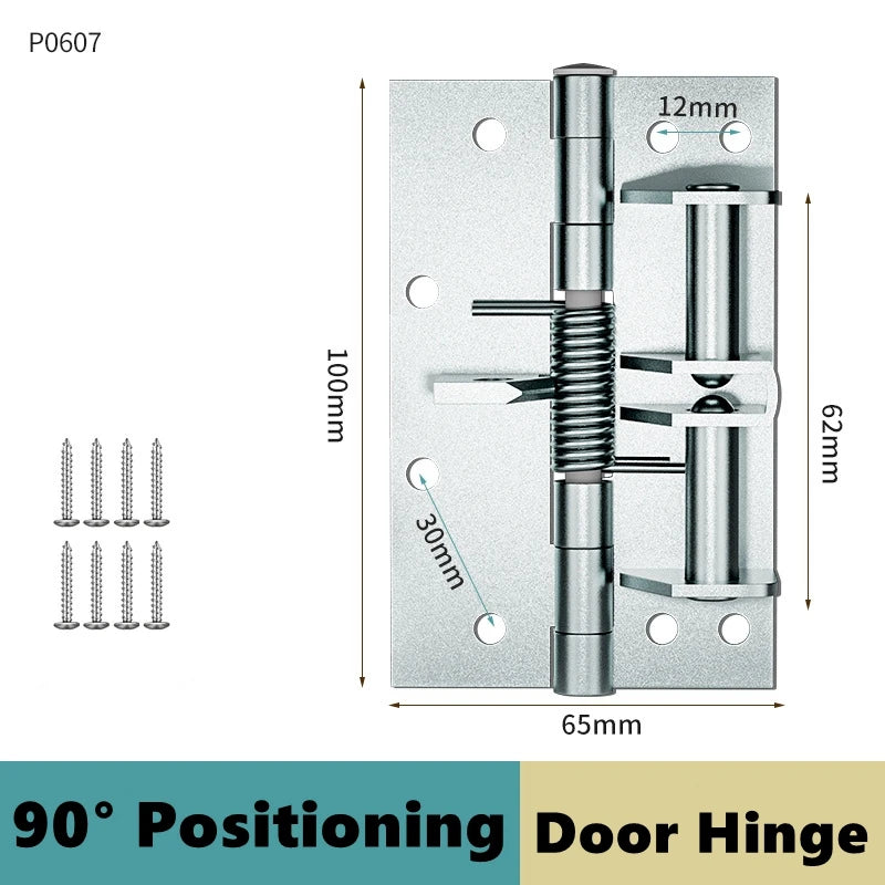 Automatic Door Closer Hinge FFurniture Fittings Hardware Multi-function Detachable Self Closing Spring Hinge Positioning Closer