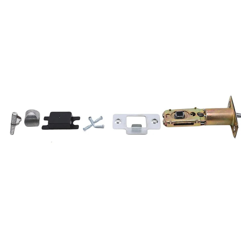 Aluminum Alloy Round Door Knobs Rotation Lock Knobset Handle Metal Door Knob With Key For Bedrooms Living Rooms Bathrooms