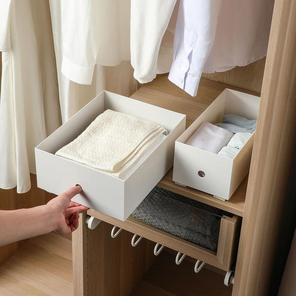 2PCS Home Storage Rack Track Closet Slide Home Kitchen Bedroom Storage Accessories Pullout Track Drawer Basket Pull Rail Slides