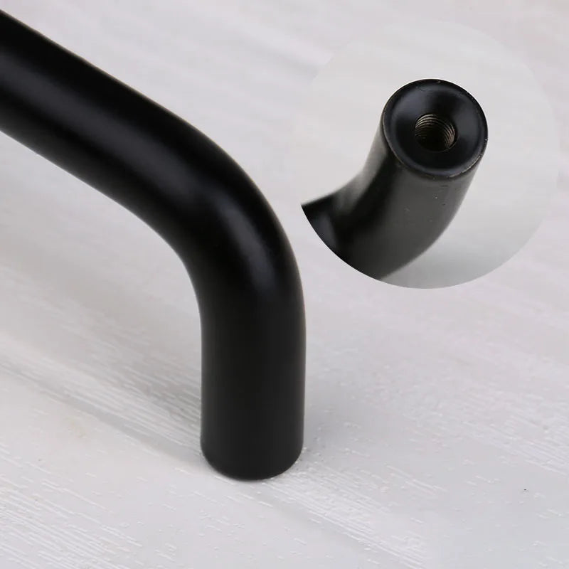 Modern Simple Wardrobe Door Handle, 304 Stainless Steel European Black Cabinet Single Hole Drawer Small Pull, Drawer Knob