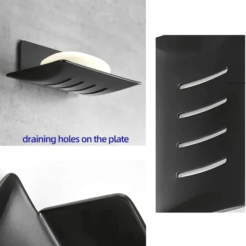 Bathroom Shower Storage Soap Tray Rack Soap Tray Wall Mounted Drainage Soap Tray Box