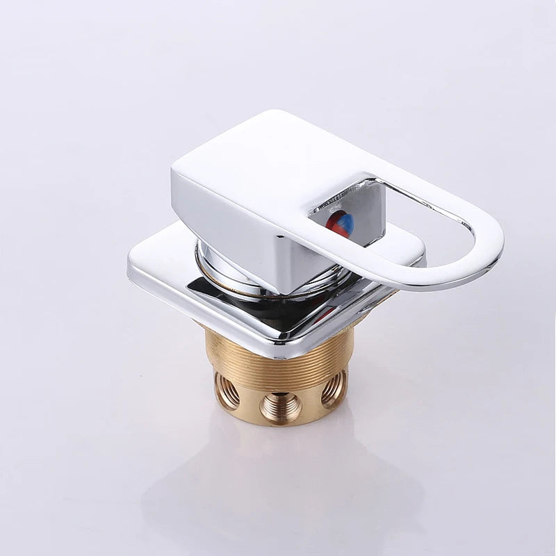 Deck/Wall Mounted Bathroom Bathtub Faucet Set with Handheld Shower Head 4 Holes Widespread Basin Tub Faucet Cold Hot Mixer Tap