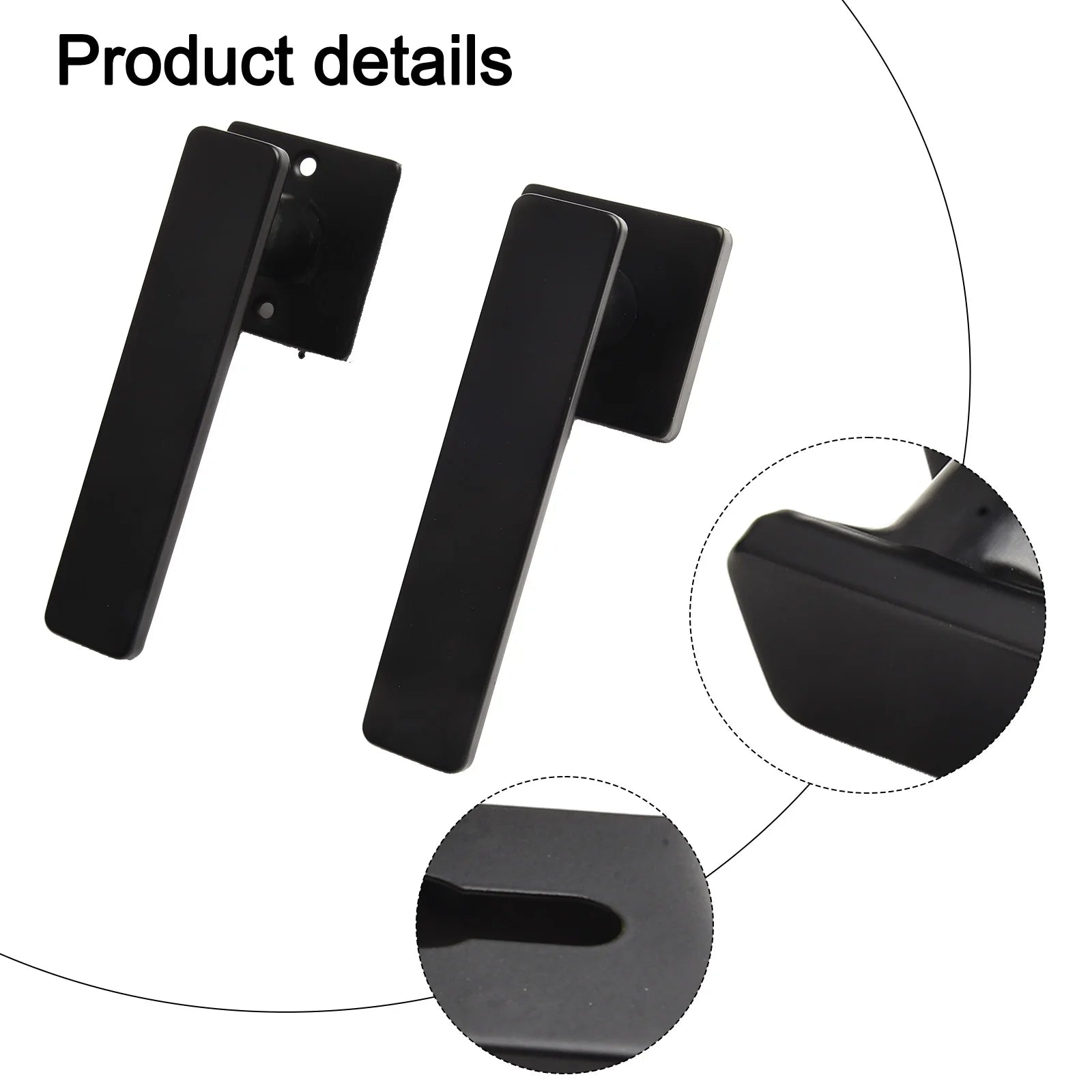 For Bedroom Interior Door Handle Lock Black Door Lock Reliable Security Versatile Application For Living Room Doors