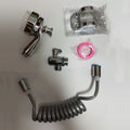 Washbasin hand shower set, with external hand shower head and hose, suitable for shampooing, pet showering, and bathroom use.