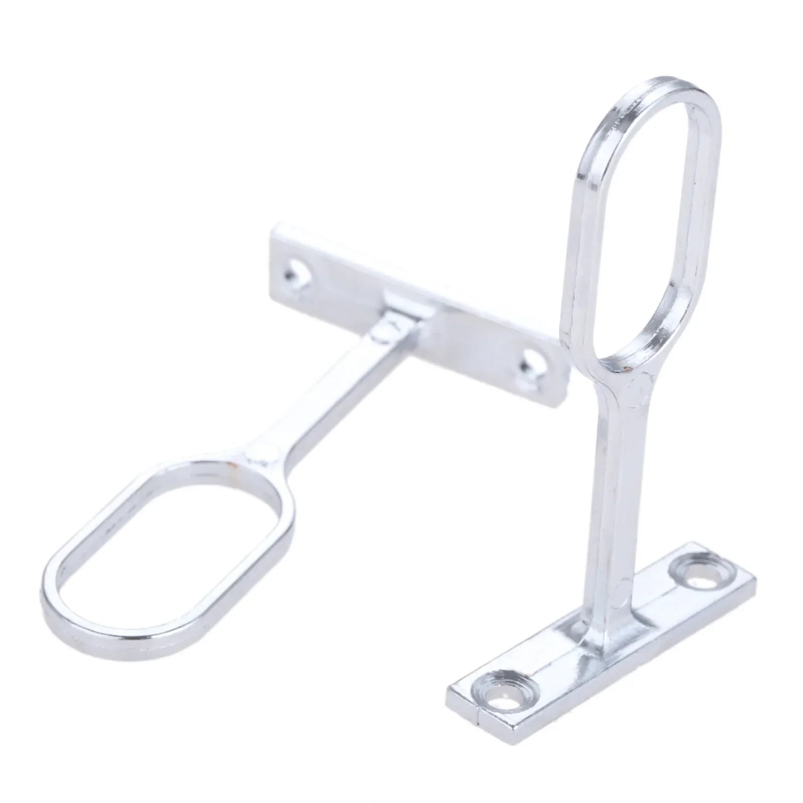 2pcs Stainless Steel Wardrobe Rail Support Flange Bracket Hange Clothes Rod Seat Hanger Pipe Bracket 16mm Tube Dia