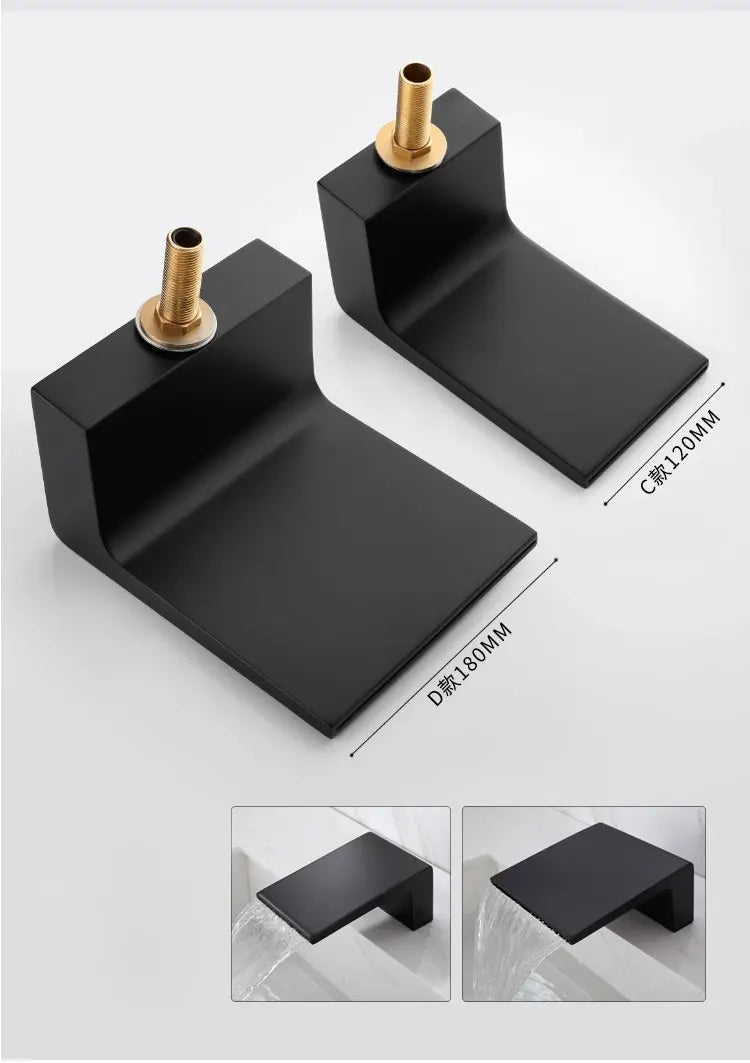 Bathroom waterfall bathtub faucet two-hole cold and hot water Single handle control Sink faucet shower